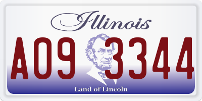 IL license plate A093344