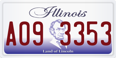 IL license plate A093353