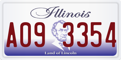 IL license plate A093354