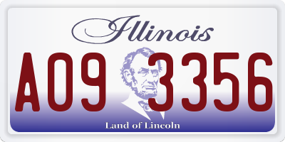 IL license plate A093356