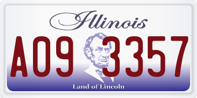 IL license plate A093357