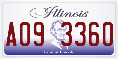 IL license plate A093360