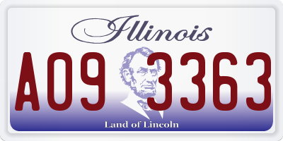 IL license plate A093363