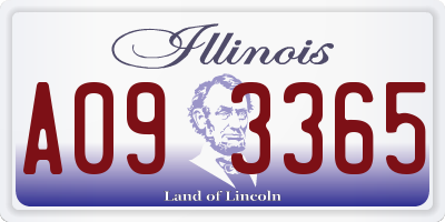 IL license plate A093365