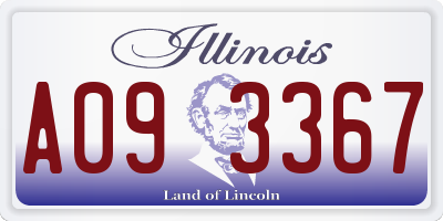 IL license plate A093367