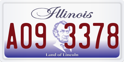 IL license plate A093378