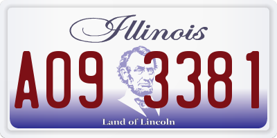 IL license plate A093381