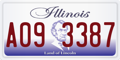 IL license plate A093387