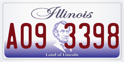IL license plate A093398