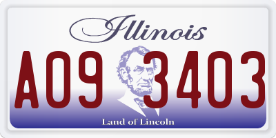 IL license plate A093403