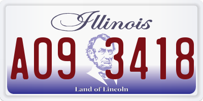IL license plate A093418