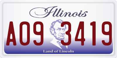 IL license plate A093419