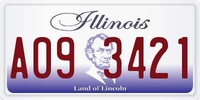 IL license plate A093421