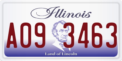 IL license plate A093463