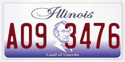 IL license plate A093476