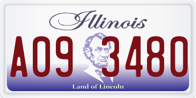 IL license plate A093480