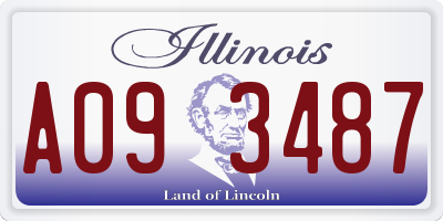 IL license plate A093487