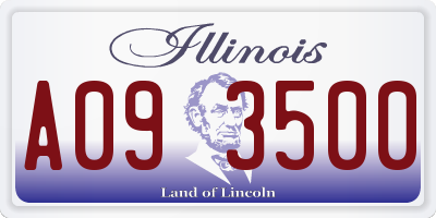 IL license plate A093500