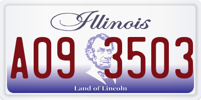IL license plate A093503
