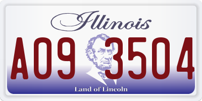 IL license plate A093504