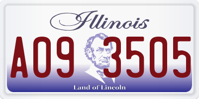 IL license plate A093505