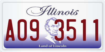 IL license plate A093511