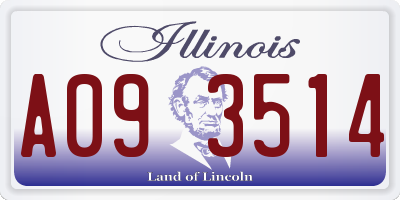 IL license plate A093514