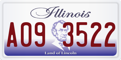 IL license plate A093522