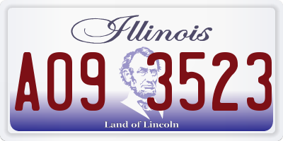 IL license plate A093523