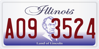 IL license plate A093524