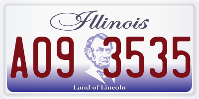 IL license plate A093535
