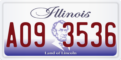 IL license plate A093536