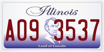IL license plate A093537