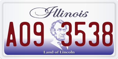 IL license plate A093538