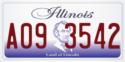 IL license plate A093542