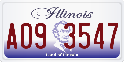 IL license plate A093547