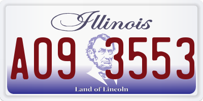 IL license plate A093553
