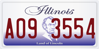 IL license plate A093554