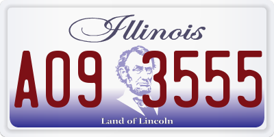 IL license plate A093555