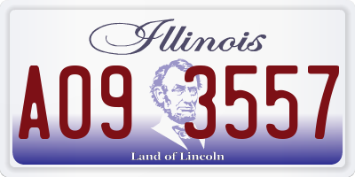 IL license plate A093557