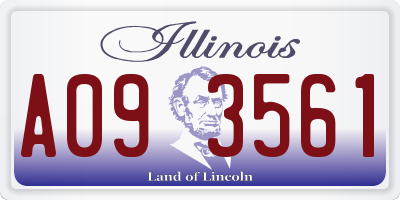 IL license plate A093561