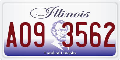 IL license plate A093562