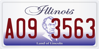 IL license plate A093563