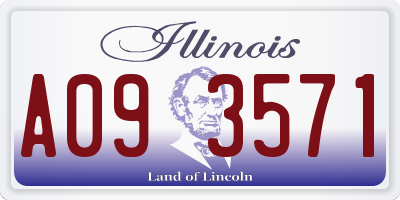 IL license plate A093571