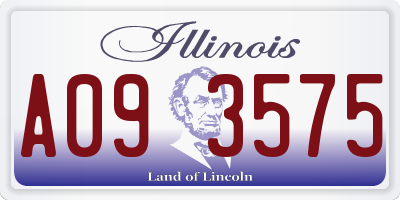 IL license plate A093575