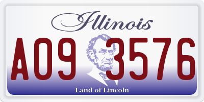 IL license plate A093576