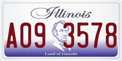IL license plate A093578