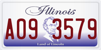 IL license plate A093579