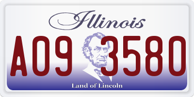 IL license plate A093580