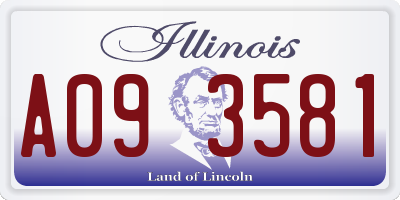 IL license plate A093581